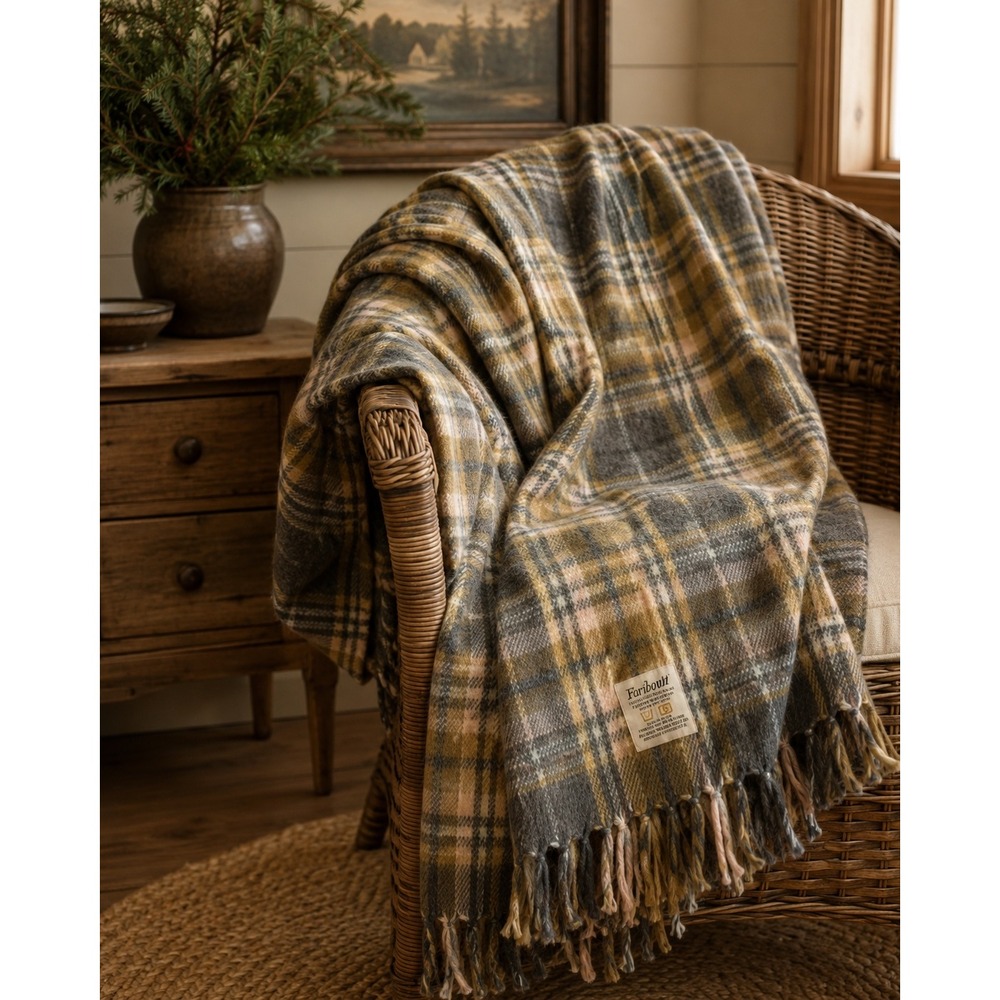 VTG Faribo Faribault Woolen Mill Plaid Afghan Throw NEW IN PACKAGE 50x60